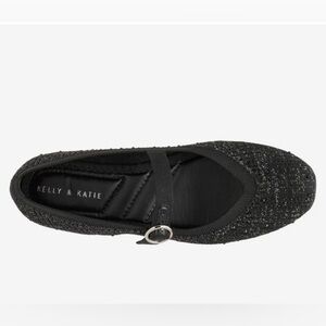 Kelly & Katie Tajah Mary Jane flat size 8.5, black sparkle shoes